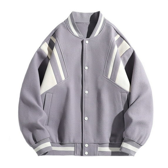 uikmnh Fall Jackets for Men,Men'S Spring Casual Baseball Jacket Lightweight Sports Outerwear Stylish Coat for Daily Streetwear Fashion Size:M