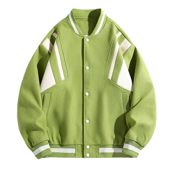 uikmnh Fall Jackets for Men,Men'S Spring Casual Baseball Jacket Lightweight Sports Outerwear Stylish Coat for Daily Streetwear Fashion Size:XXL