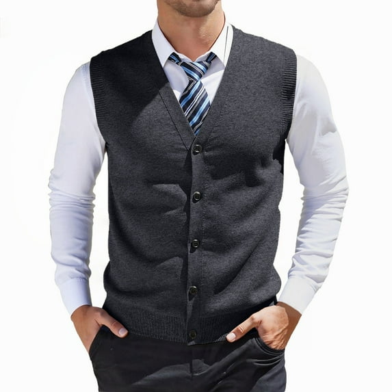 uikmnh Fall Sweater Men's Fashion Sweater Vest for Comfortable Layering Casual Or formal Wear Soft Knit Fabric for All Seasons Versatile Style for Any Occasion