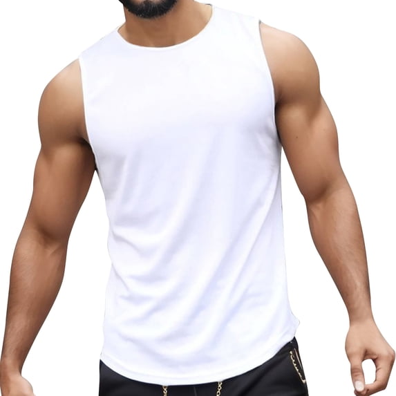 uikmnh Fall Sweater Men's Workout Tank Tops Mesh Gym Sleeveless Dryss Fit Bodybuilding Shirts Fitness Athletic Muscle