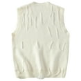 thumbnail image 1 of uikmnh Fall Sweater Sleeveless Fringed Sweater Vest Knit Pullover Casual Loose Fit Warm Autumn Winter Layering Piece, 1 of 7