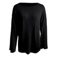 thumbnail image 1 of uikmnh Fall Sweaters Openwork Knit Pullover Sweater Casual Loose Long Sleeve Solid Top for Autumn Versatile Comfortable Yarn Cute Sweaters Size:L, 1 of 4