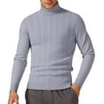 thumbnail image 1 of uikmnh Fall Sweaters Winter High Neck Sweater Coat Slim Fit Jacquard Knit Pullover Warm Turtleneck Top for Cold Weather Casual Outing Mens Sweaters Size:XL, 1 of 4