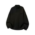 thumbnail image 1 of uikmnh Fall Sweatshirt Hoodless Sweatshirt Stand Collar Pullover Long Sleeve Top Style Casual Athletic Crewneck Loose Fit College Style Solid Color Sportswear Size:3XL, 1 of 3