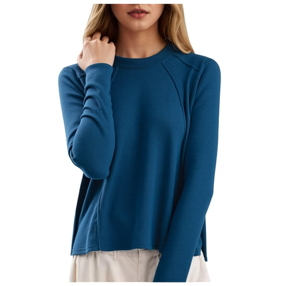 uikmnh Fall Tops Long Sleeve Thermal Base Layer Top for Casual Wear Thickened Warm Underwear Suitable for Cold Weather Size:L
