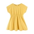 thumbnail image 1 of uikmnh Girls Casual Summer Swing Dress Batwing Loose Fit Ruffle Play Wear Size:4-5 Years, 1 of 9