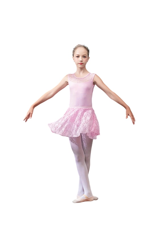 Girls Elegant Ballet Tutu Dress Ballerina Practice Dance Recital Performance Size:6-7 Years