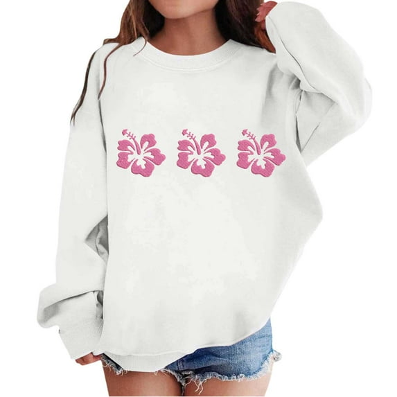 uikmnh Girls Graphic Sweater Solid Color Hooded Pullover Top Soft Casual Toddler Kids Fashion Outerwear Size:3-4 Years