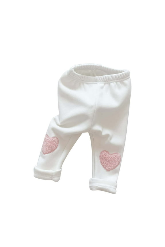 Girls Pants Ribbed Winter Leggings with Lace Trim and Ruffle Detail Cozy Footless Tights for Toddler and Baby Size:18-24 Months