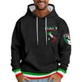 thumbnail image 1 of uikmnh Hoodies for Men Men's Hoodies and Sweatshirts Casual Italian Print Lettered Pullover Hoodie for Men Stylish Streetwear Lightweight Comfort Fit Cozie Hooded Top Size:4XL, 1 of 4
