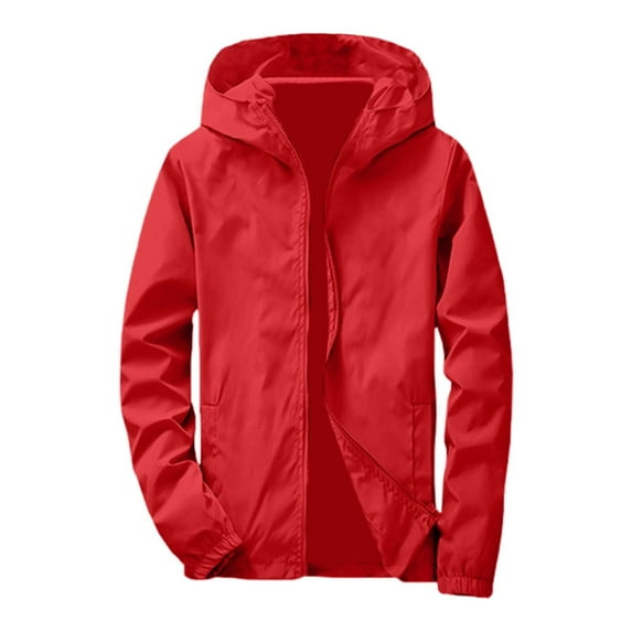 uikmnh Jacket for Men,Solid Color Men'S Casual Reflective Zipper Outdoor Sport Hooded Cardigan Coat Pure Color Plus Size Comfort Fit Size:L