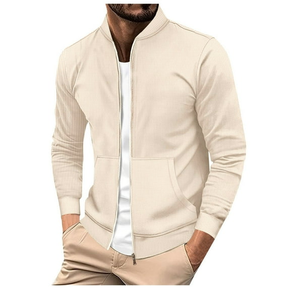 uikmnh Jackets For Men,Men's Button Shirt Jacket Casual Long Sleeve Coat Lightweight Coat with Pockets,Size 3XL