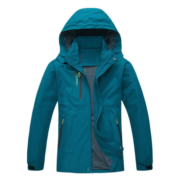 uikmnh Jackets for Men,Men'S Spring and Autumn Outdoor Sports Casual Style Solid Colour Long Sleeved Hooded Jacket,Winter Jackets for Men Size:M