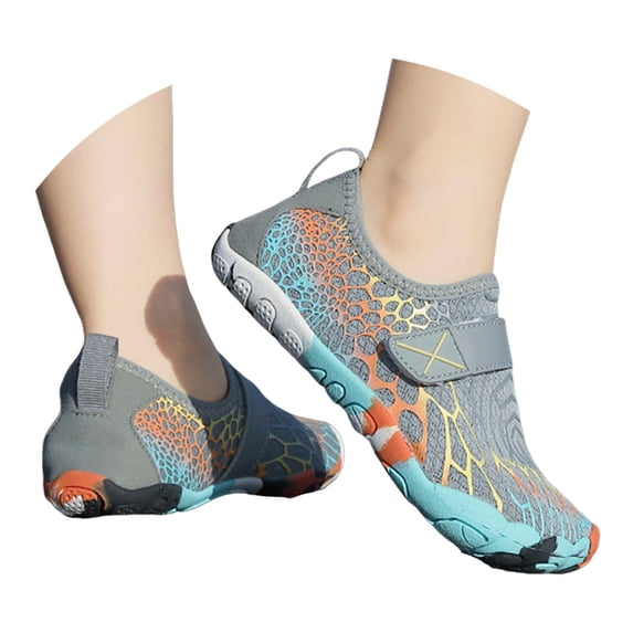 uikmnh Kids Barefoot Water Shoes Non Slip Multisport Sneakers for Beach Running Hiking Swim Size:6-7 Years