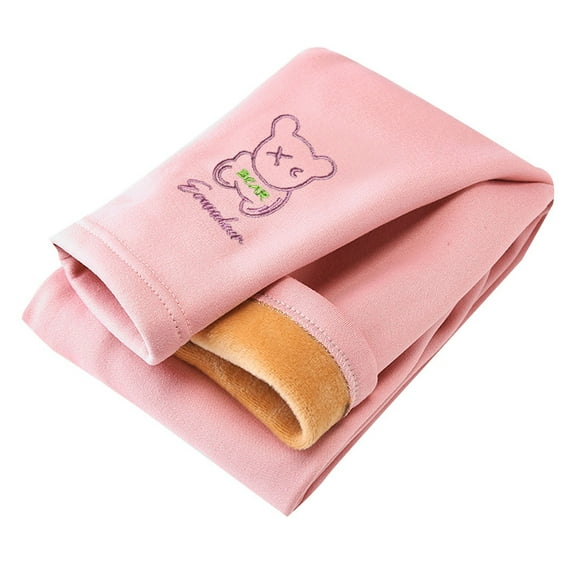 uikmnh Kids Pants Girls Warm Winter Tights with Non- Soles Soft Stretchy Leggings for Play and Comfort Size:6-7 Years