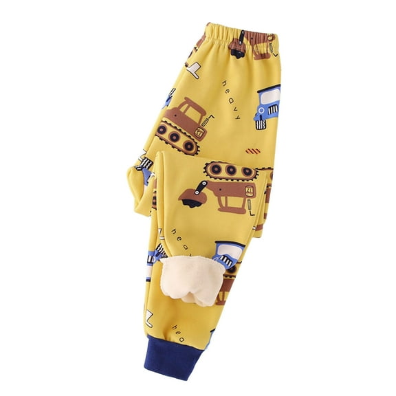 uikmnh Kids Pants Stylish Autumn Cartoon Print Elastic Waist Pants for Girls and Boys Comfortable Winter Children's Bottoms Size:4-5 Years