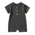thumbnail image 1 of uikmnh Long Sleeve Romper Baby Boys Summer Casual Romper Jumpsuit Short Sleeve Playwear Bodysuit Outfit Size:12-18 Months, 1 of 3