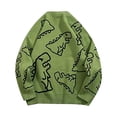 thumbnail image 1 of uikmnh Male Autumn and Winter Cartoon Dinosaur Couple Outfit Neutral Casual Loose Sweater Woman Versatile Round Collar Knit, 1 of 8