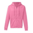 thumbnail image 1 of uikmnh Men Hoodies Solid Color Zip Up Hooded Sweatshirt with Front Pockets Casual Pullover Jacket for Outdoor Athletic Wear Size:3XL, 1 of 3