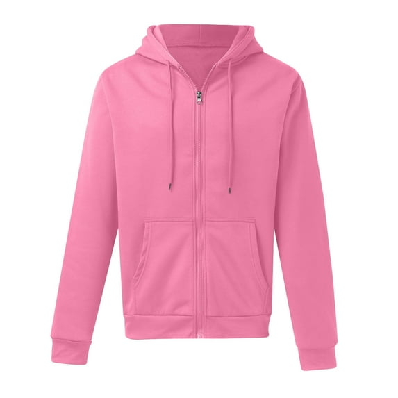 uikmnh Men Hoodies Solid Color Zip Up Hooded Sweatshirt with Front Pockets Casual Pullover Jacket for Outdoor Athletic Wear Size:3XL