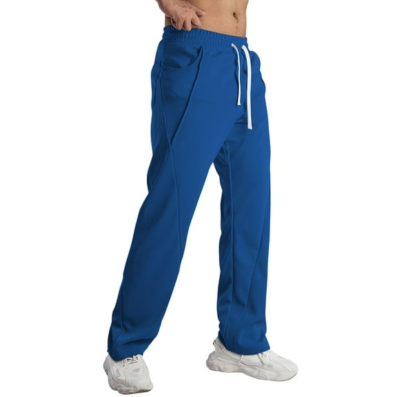 uikmnh Men'S Pants Solid Color Mens Everyday Casual Wide Leg Sports Pants Lightweight Comfortable Design for Fashionable Wear Size:XL