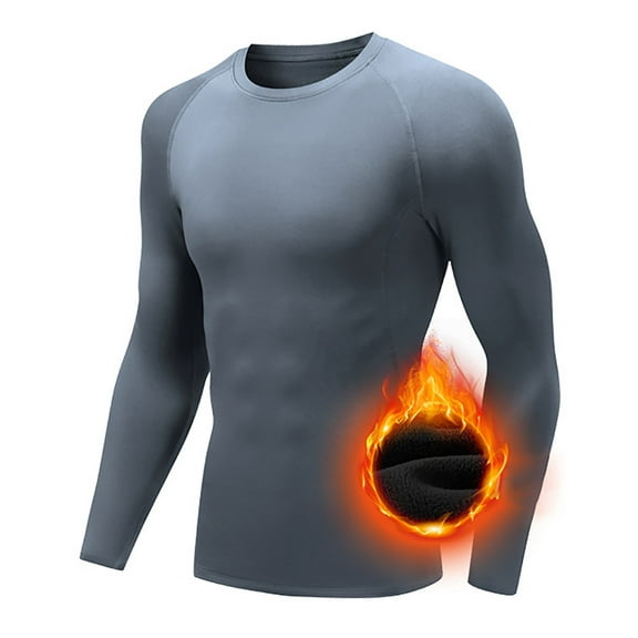 uikmnh Men T Shirts Men's Autumn Winter Fitness Solid Color Long Sleeve Workout T-Shirt Athletic Compression Top for Training and Gym Cotton T Shirts Size:XL