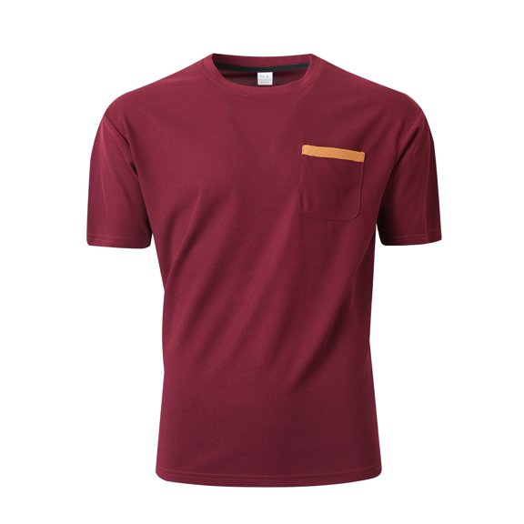 uikmnh Men T Shirts Men's Summer Workout T Shirt Breathable Comfortable Stretch Fitness Tee Casual Striped Round Neck Short Sleeve Top for Active Size:S