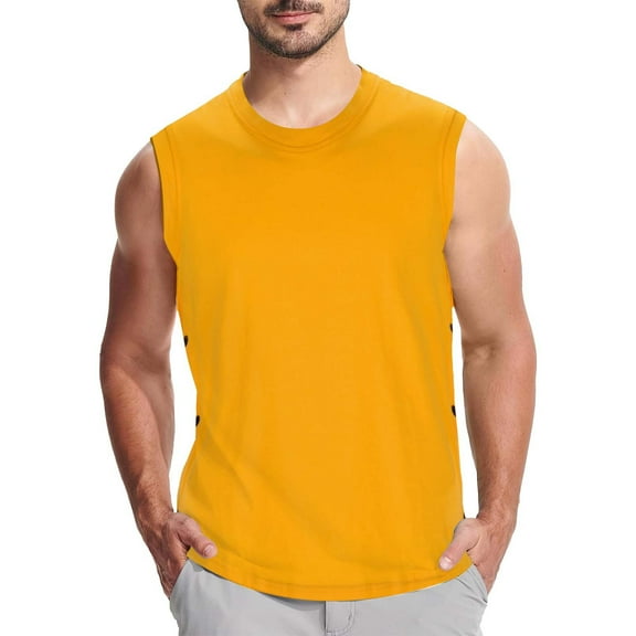 uikmnh Men Tank Tops Athletic Sleeveless Shirt Summer Performance Tank Top Wicking Lightweight Breathable Workout Gym Running Shirt Size:XL