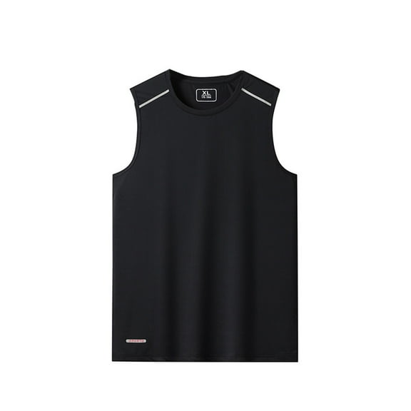 uikmnh Men Tank Tops Oversized Loose Fit Sweatshirt Wicking Ice Sport Vest for Summer Running Fitness Sleeveless Top Size:6XL
