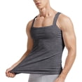 thumbnail image 1 of uikmnh Men Tank Tops Stretch Muscle Slim Fit Square Neck Tank Top Athletic Workout Shirt Breathable Comfort Casual Undershirt Size:2XL, 1 of 5