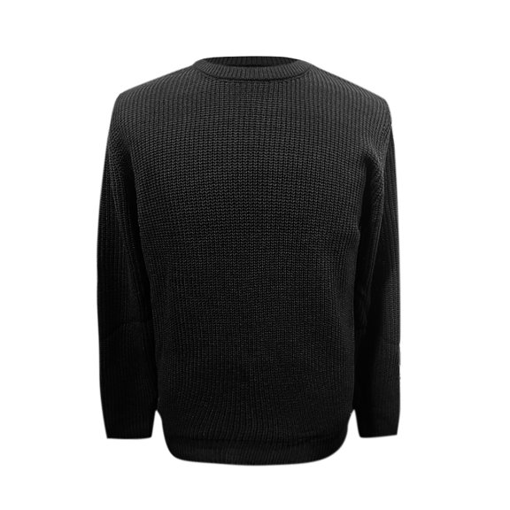 uikmnh Men's Autumn and Winter Simple Solid Color Knit Sweater Pullover