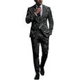 thumbnail image 1 of uikmnh Men's Gothic 3 Piece Suit Set, Jacket Vest and Pants, Dark Printed Formal Halloween Costume, Tailored Outfit for Themed Events and Parties,3XL, 1 of 6