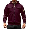 thumbnail image 1 of uikmnh Men's Hoodies Classic Fashion Hooded Sweatshirt with Front Pocket Style Lightweight Cardigan for Casual Wear Size:S, 1 of 4