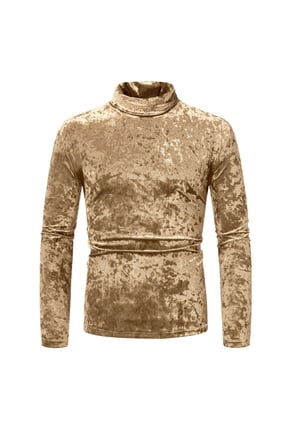 Men's Jackets Winter Velvet Stand Collar Long Sleeve Base Layer Shirt Thermal Underwear Top for Cold Weather Comfort Size:S
