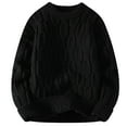 thumbnail image 1 of uikmnh Men's Sweater Round Neck Loose Knit Sweater Lazy Thick Long Sleeved Pullover,Mens Sweater,Size XXXL, 1 of 4