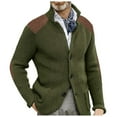 thumbnail image 1 of uikmnh Men's and Winter Sweater Cardigan Slim Lapel Long Sleeve Knitted Coat, 1 of 6