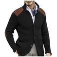 thumbnail image 1 of uikmnh Men's and Winter Sweater Cardigan Slim Lapel Long Sleeve Knitted Coat, 1 of 6