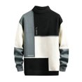 thumbnail image 1 of uikmnh Mens Casual Fashion Trend Semi Turtleneck Long Sleeved Sweater, 1 of 3