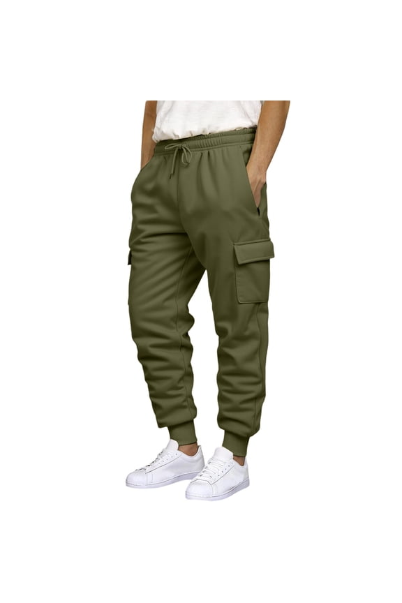 Mens Casual Pants Men's Everyday Lined Casual Work Pants Comfort Fit Versatile Outdoor Wear Durable Soft Fabric Size:S