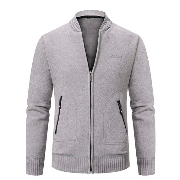 uikmnh Mens Color Matching Large Cotton Cardigan Sweater Knit Shirt,Mens Cardigan Sweater,Size XXXL