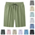 thumbnail image 1 of uikmnh Mens Drawstring Linen Shorts Comfort Stretch Fit Relaxed Everyday Shape Neat Tailored Lines for Everyday Errands,4XL, 1 of 4