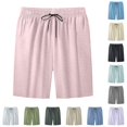 thumbnail image 1 of uikmnh Mens Drawstring Linen Shorts Comfort Stretch Fit Relaxed Everyday Shape Neat Tailored Lines for Weekend Hangouts,5XL, 1 of 4