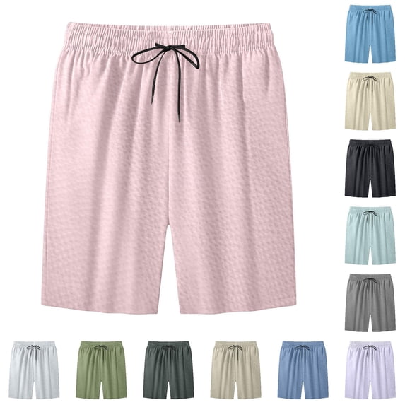 uikmnh Mens Drawstring Linen Shorts Comfort Stretch Fit Relaxed Everyday Shape Neat Tailored Lines for Weekend Hangouts,5XL