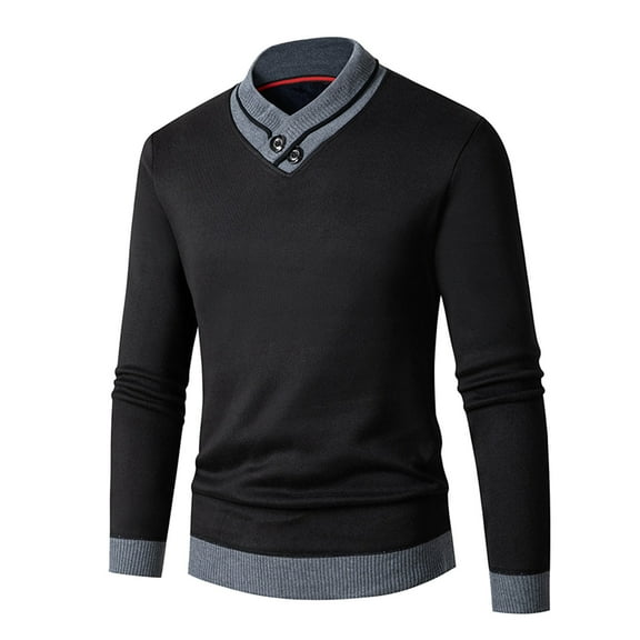 uikmnh Mens Fashion Casual Solid Color Simple Crew Neck Sweater Sweater