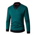 thumbnail image 1 of uikmnh Mens Fashion Casual Solid Color Simple Crew Neck Sweater Sweater, 1 of 3