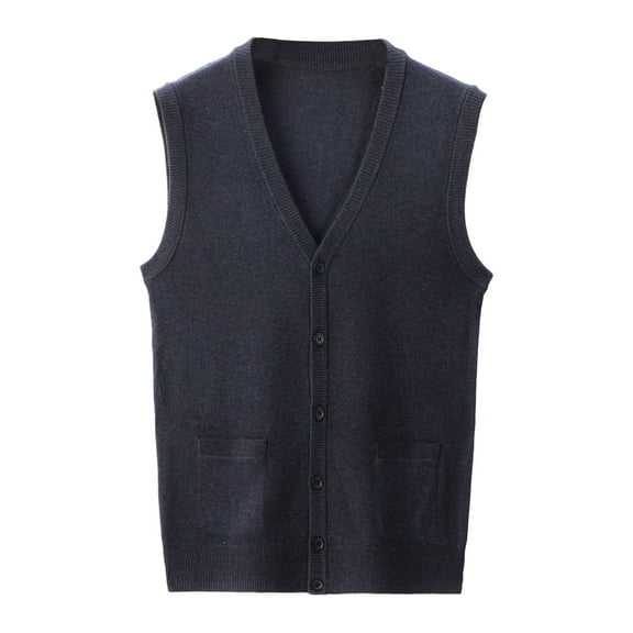 uikmnh Mens Hoodies Pullover,Male Autumn and Winter Single Buckle Sweater Vest V Neck Pure Color Wool Collarless Shirt Combined Body Type Non Hooded Vest Sweater Vest,Hoodies for Men Graphic(Size:XXL)