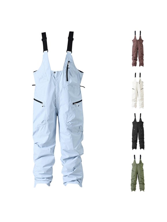 uikmnh Mens Insulated Adjustable Suspenders Ski Bib Overalls Comfort Stretch Fit Warm Lined Interior Windproof Outer Shell for Cold Morning Commutes,XL