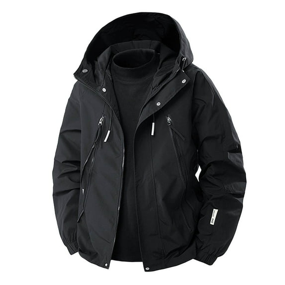 uikmnh Mens Jackets Solid Color Men's and Women's All Season Outdoor Mountaineering Jacket for Casual Adventure and Exploration Size:3XL