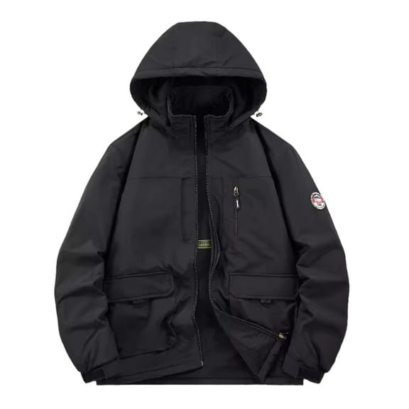 uikmnh Mens Jackets Winter Jacket Men Casual Warm Jackets Mens Outdoor Coat Plus Size Clothing Size:M