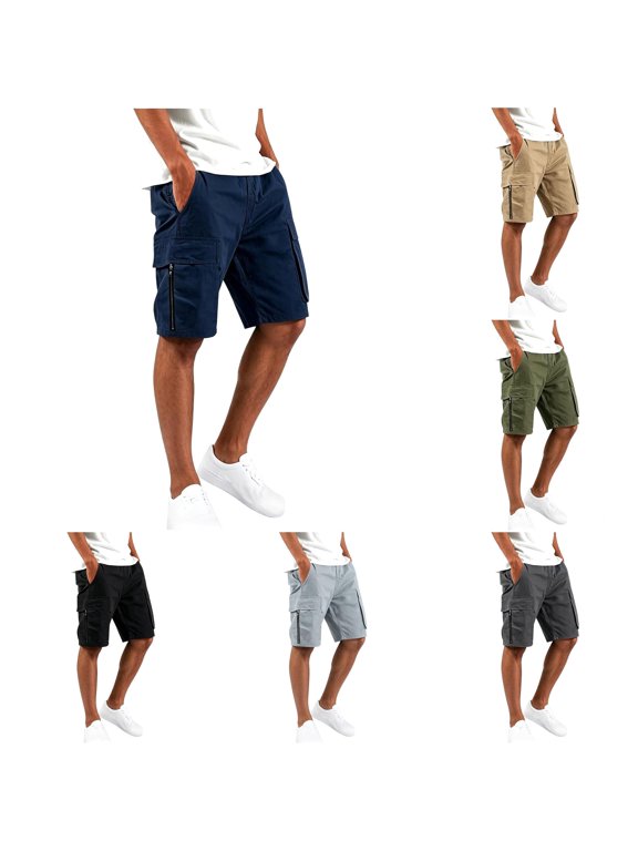 uikmnh Mens Multiple Pockets Relaxed Cargo Shorts Comfort Stretch Build Relaxed Everyday Shape Neat Tailored Lines for Outdoor Work Projects,M